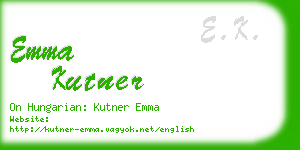 emma kutner business card